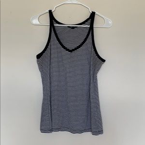 Relativity Black and White Striped Tank